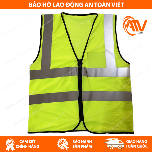 Áo Phản Quang màu Xanh - Bạc Xám