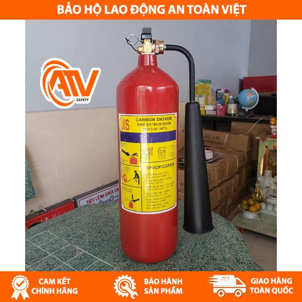 Bình chữa cháy CO2 MT3 3KG đạt chứng nhận TCVN do Tổng cục đo lường chất lượng Việt Nam cấp.