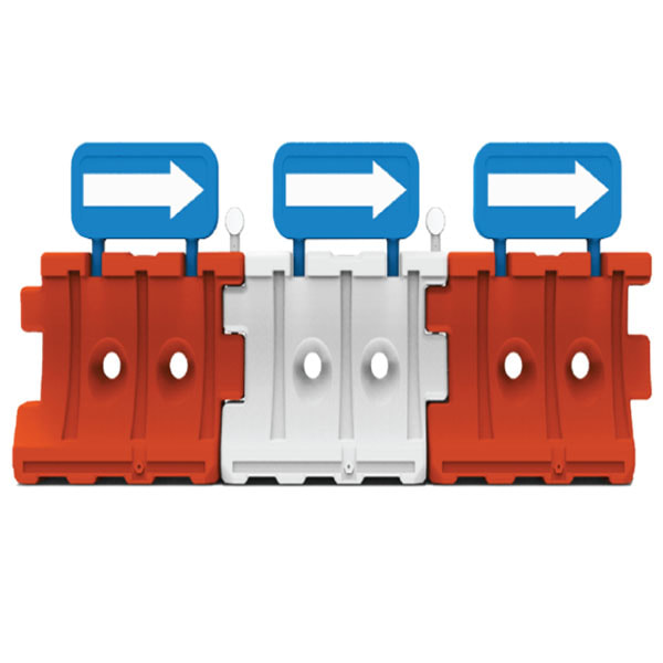 Các mũi tên tên phân rào đổ nước có phản quang