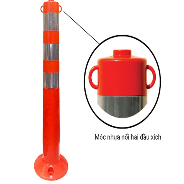 Cọc tiêu hình trụ có dây xích