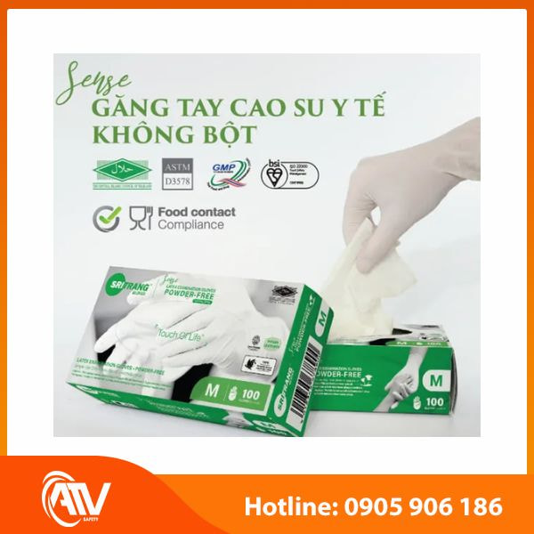 Găng Tay Y Tế Không Bột Latex Sritrang 5.5 Gr bảo vệ đôi tay khi làm những công việc nhẹ
