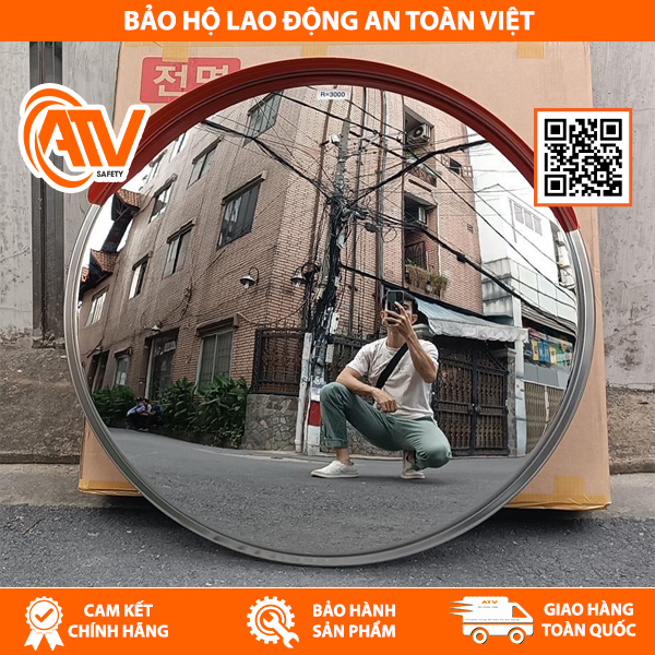 Gương cầu lồi inox ngoài thực tế