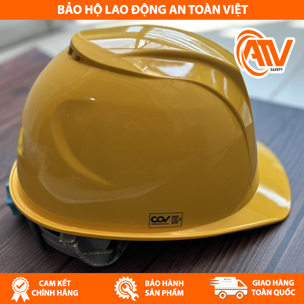Mũ bảo hộ COVH-A001 Hàn Quốc màu vàng thoáng khí