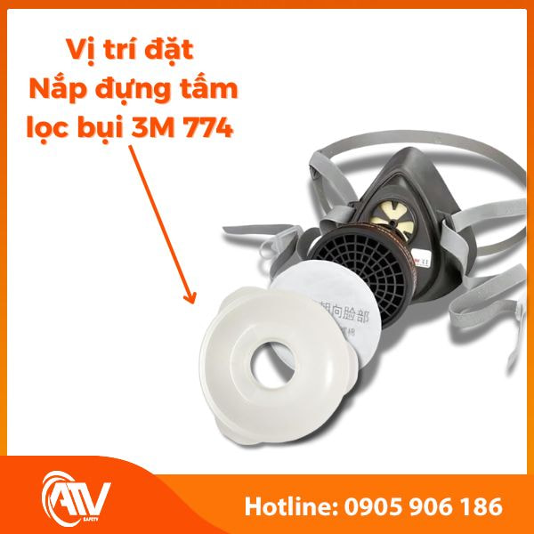 Nắp Nhựa Giữ Tấm Lọc 3M 774 cấu tạo và vị trí đặt