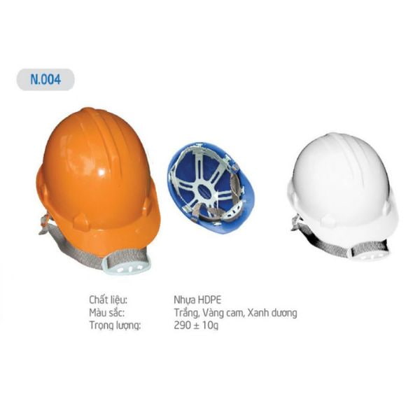 Mũ bảo hộ Bảo Bình N006 trắng, cam, xanh