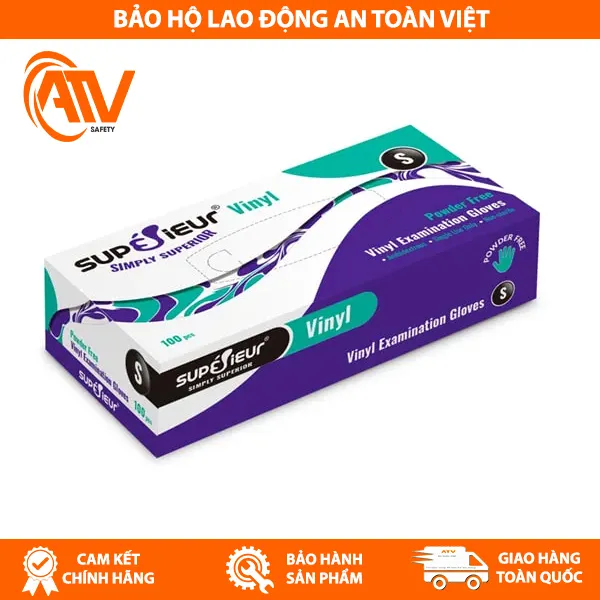  Găng Tay Y Tế Không Bột Vinyl Supérieur