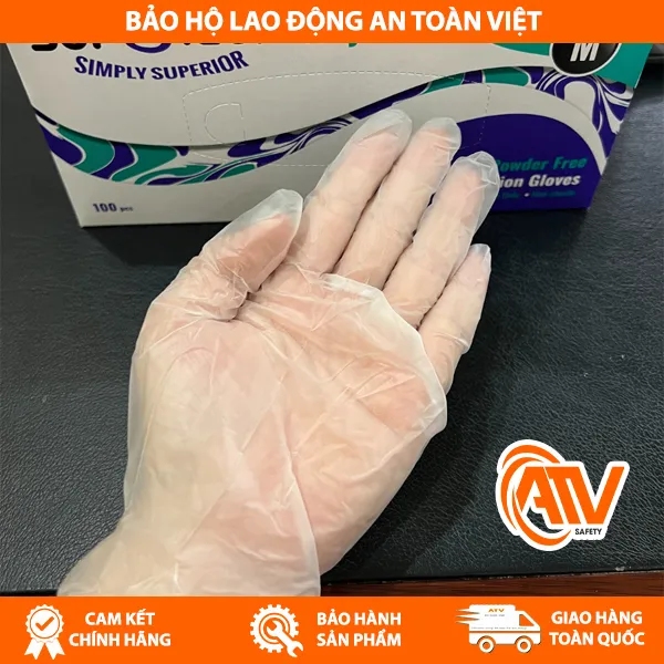  Găng Tay Y Tế Không Bột Vinyl Supérieur