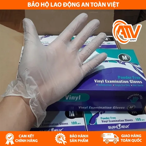  Găng Tay Y Tế Không Bột Vinyl Supérieur