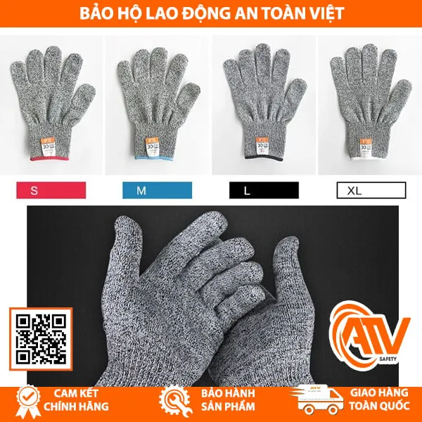Găng Tay Chống Cắt HPPE Cấp Độ 5