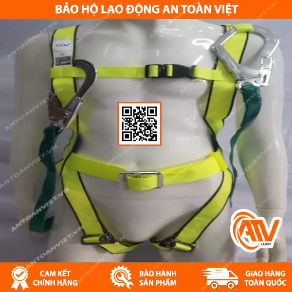 Dây Đai An Toàn Toàn Thân COV Khóa Sắt 2 Móc Sắt