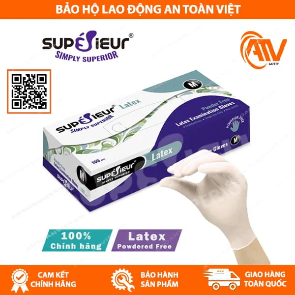  Găng Tay Y Tế Không Bột Latex Supérieur