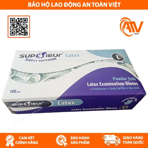  Găng Tay Y Tế Không Bột Latex Supérieur
