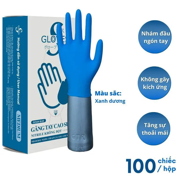 Găng Tay Y Tế Không Bột Nitrile Sritrang 3.5 Gr 