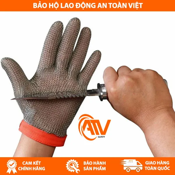 Găng Tay Vòng Thép Inox Chống Cắt 24cm