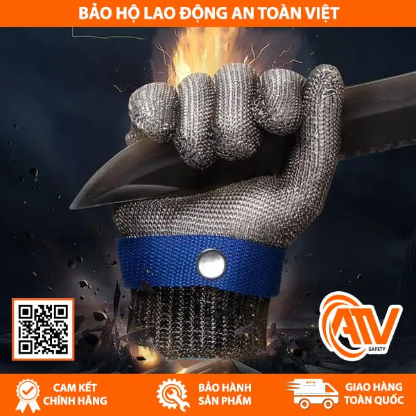 Găng Tay Vòng Inox Chống Cắt