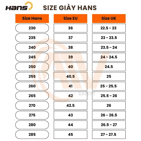  Giày Bảo Hộ Hans HS-81 Camel