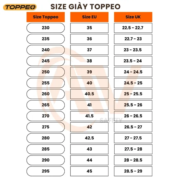 Giày Bảo Hộ Toppeo SSVN 002