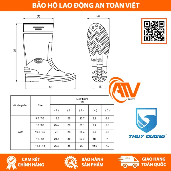 Ủng Bảo Hộ Thùy Dương Chống Axit - Dầu A22