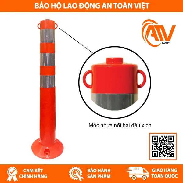 Cọc Tiêu Hình Trụ Có Dây Xích