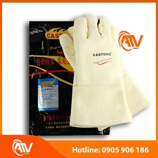 Găng Tay Chịu Nhiệt 500 Độ C Castong ABY-5T-34 Vàng