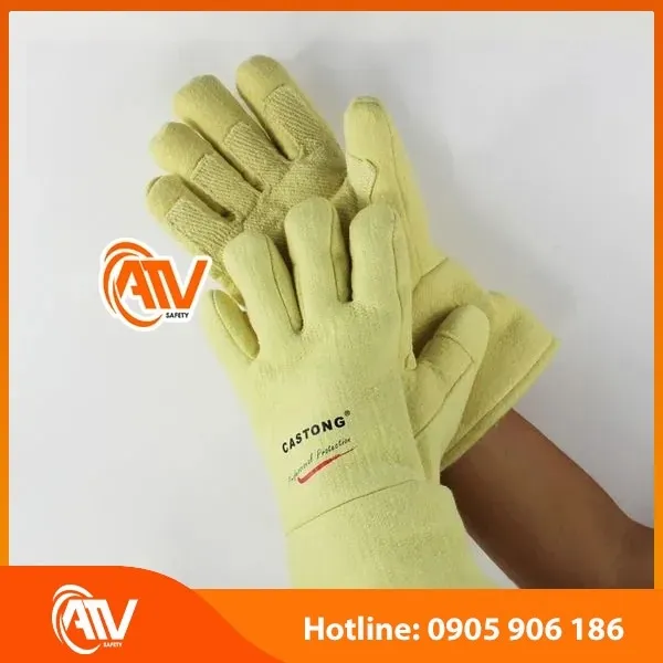 Găng Tay Chịu Nhiệt 500 Độ C Castong ABY-5T-34 Vàng