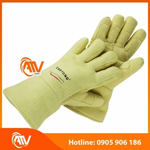 Găng Tay Chịu Nhiệt 500 Độ C Castong ABY-5T-34 Vàng