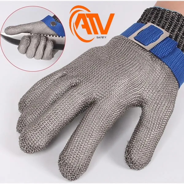 Găng Tay Chống Cắt Sợi Thép 5 Ngón