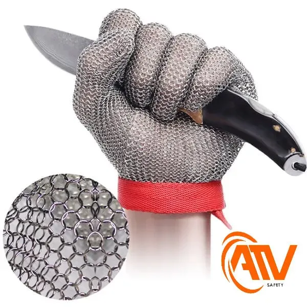 Găng Tay Chống Cắt Sợi Thép 5 Ngón