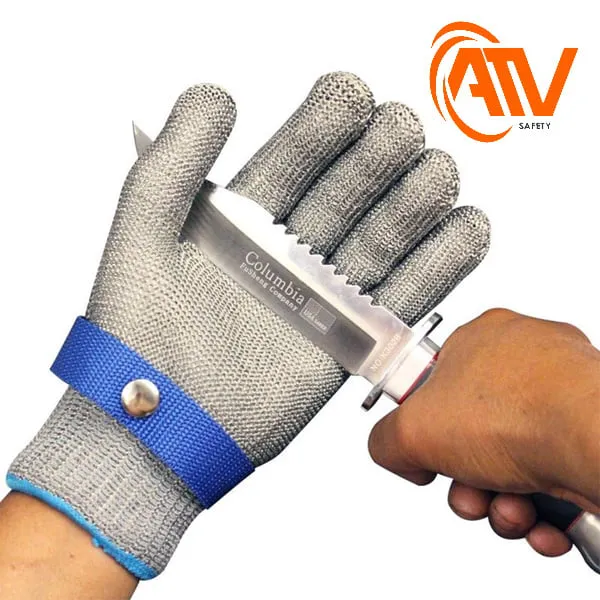 Găng Tay Chống Cắt Sợi Thép 5 Ngón