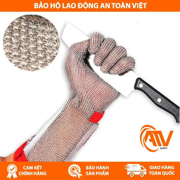 Găng Tay Chống Cắt Inox Loại Dài 37cm
