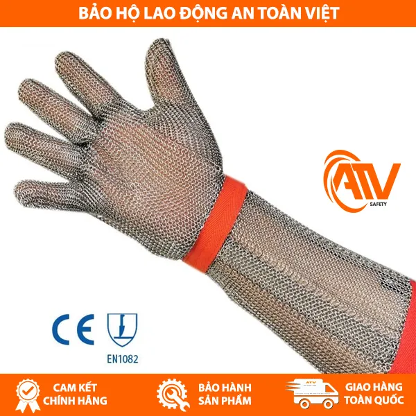 Găng Tay Chống Cắt Inox Loại Dài 37cm