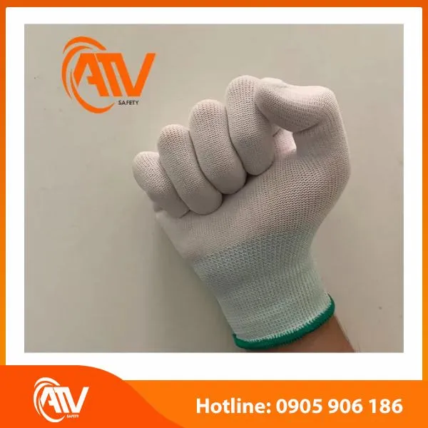 Găng Tay Phòng Sạch Sợi Polyester Loại Không Phủ PU 