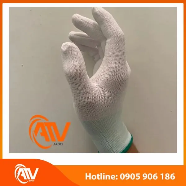 Găng Tay Phòng Sạch Sợi Polyester Loại Không Phủ PU 