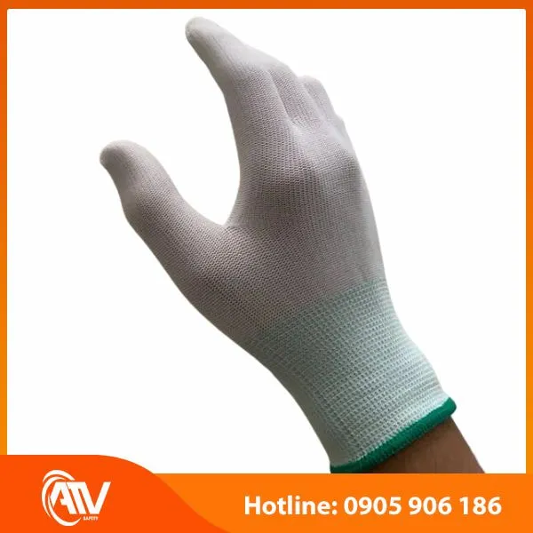 Găng Tay Phòng Sạch Sợi Polyester Loại Không Phủ PU 
