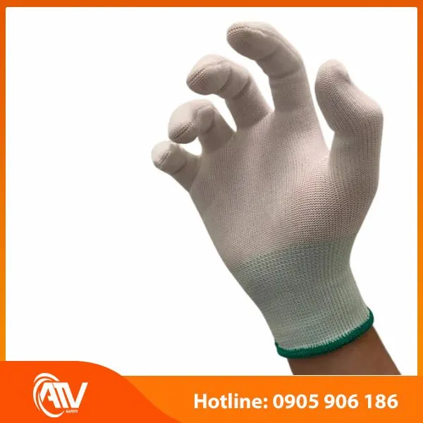 Găng Tay Phòng Sạch Sợi Polyester Loại Không Phủ PU 