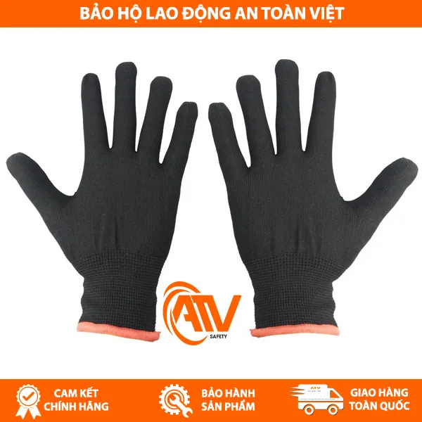 Găng Tay Sợi Màu Đen 