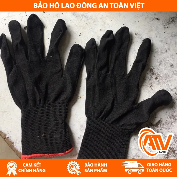 Găng Tay Sợi Màu Đen 