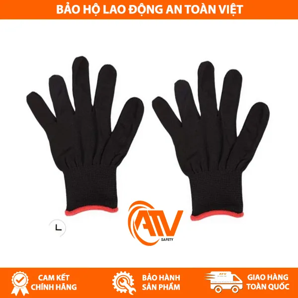Găng Tay Sợi Màu Đen 