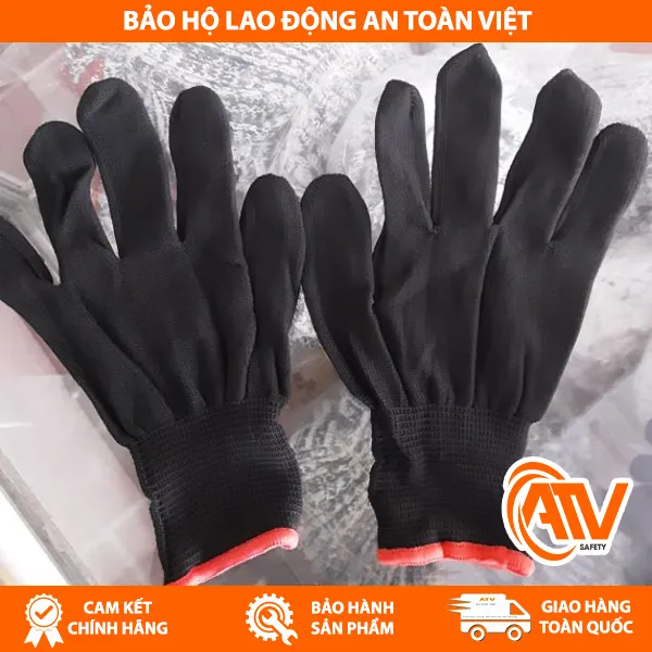 Găng Tay Sợi Màu Đen 
