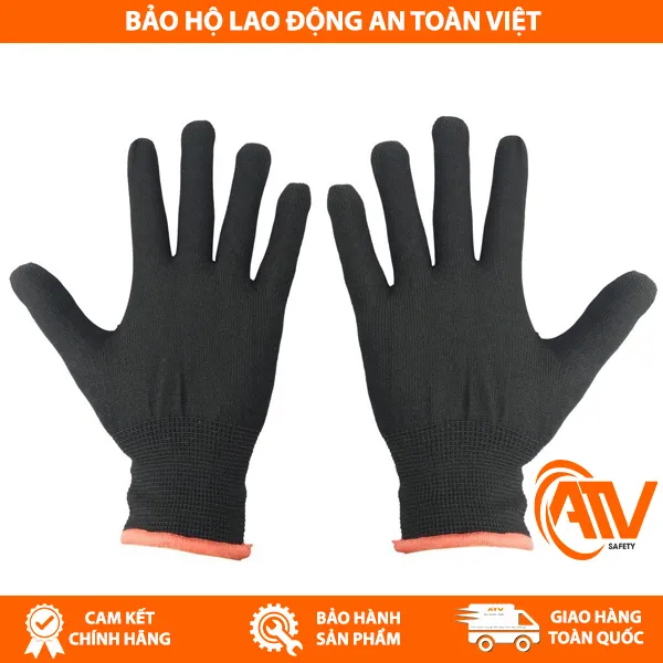 Găng Tay Sợi Màu Đen 
