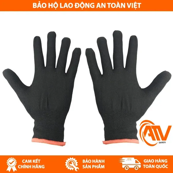 Găng Tay Sợi Màu Đen