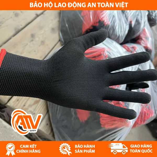 Găng Tay Sợi Màu Đen 