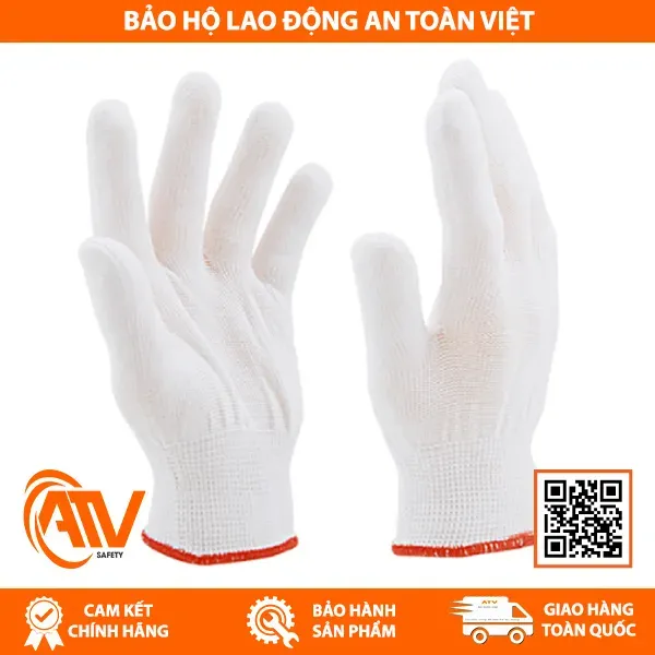 Găng Tay Sợi Màu Kem