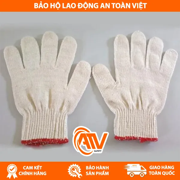 Găng Tay Sợi Màu Kem 