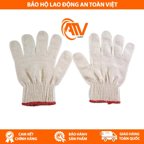 Găng Tay Sợi Màu Kem 