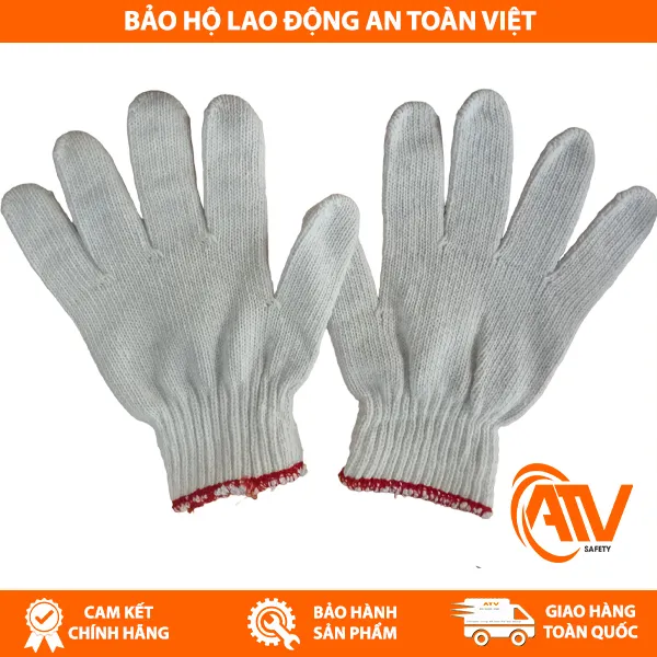 Găng Tay Sợi Màu Kem 
