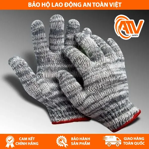 Găng Tay Sợi Màu Muối Tiêu