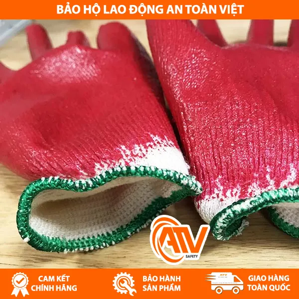 Găng Tay Phủ Cao Su Đỏ 1 Mặt