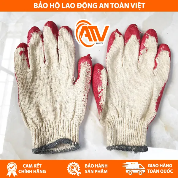 Găng Tay Phủ Cao Su Đỏ 1 Mặt