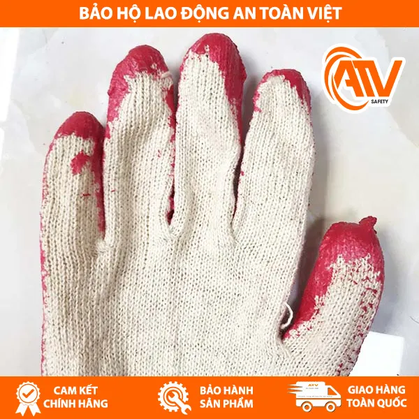 Găng Tay Phủ Cao Su Đỏ 1 Mặt